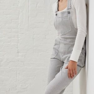 Up West Railroad Stripe Denim Overall